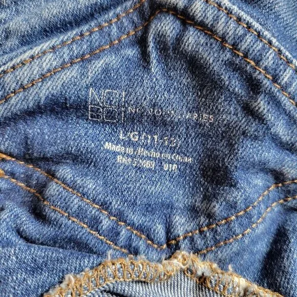 No Boundaries Blue Denim Distressed Overalls - Size LG - Picture 8 of 8